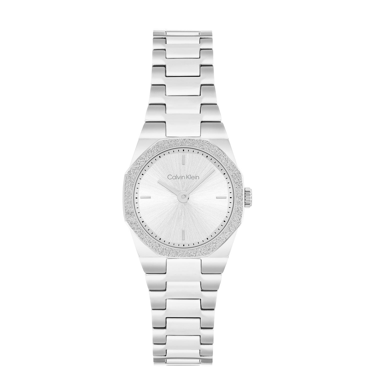 Calvin Klein Geometric Elegance Wit Dames Horloge 2002-CK25100141