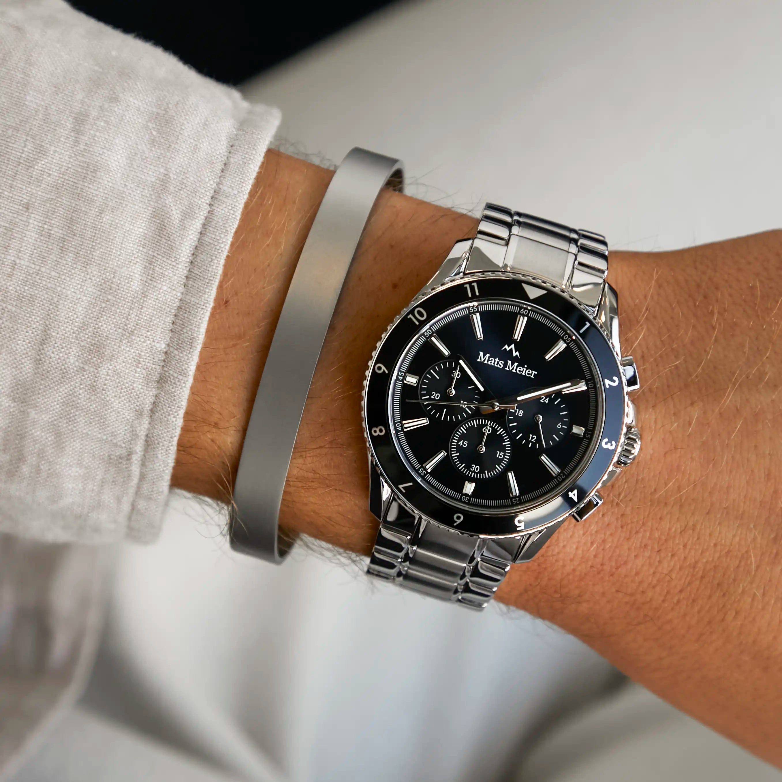 Mats Meier Annecy Silver Colored Steel Bracelet MM320013