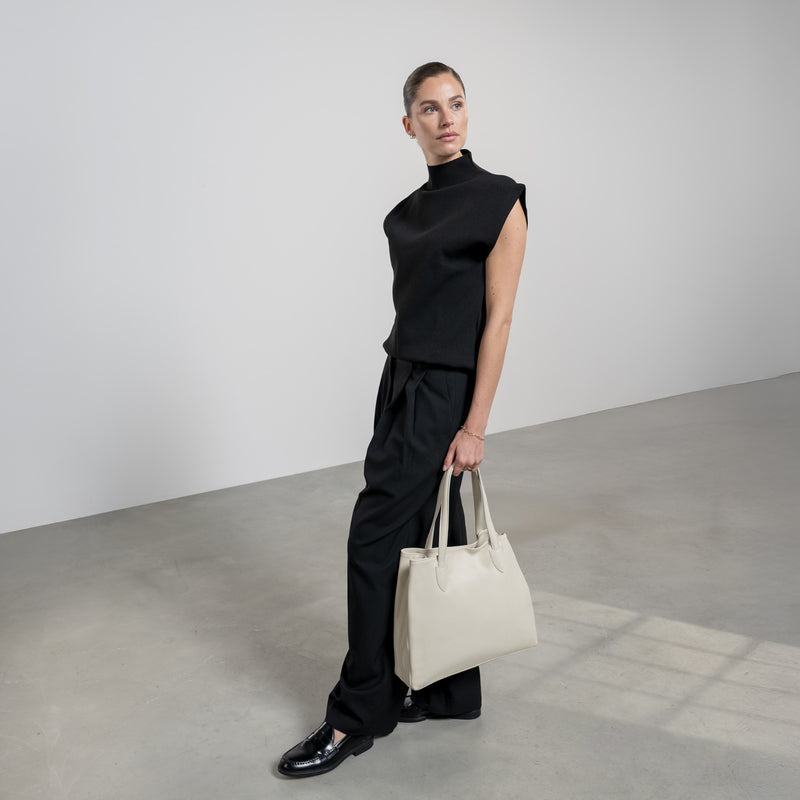 Isabel Bernard Honoré Francine Crème me Kalfsleren Shopper IB25048-zoom-