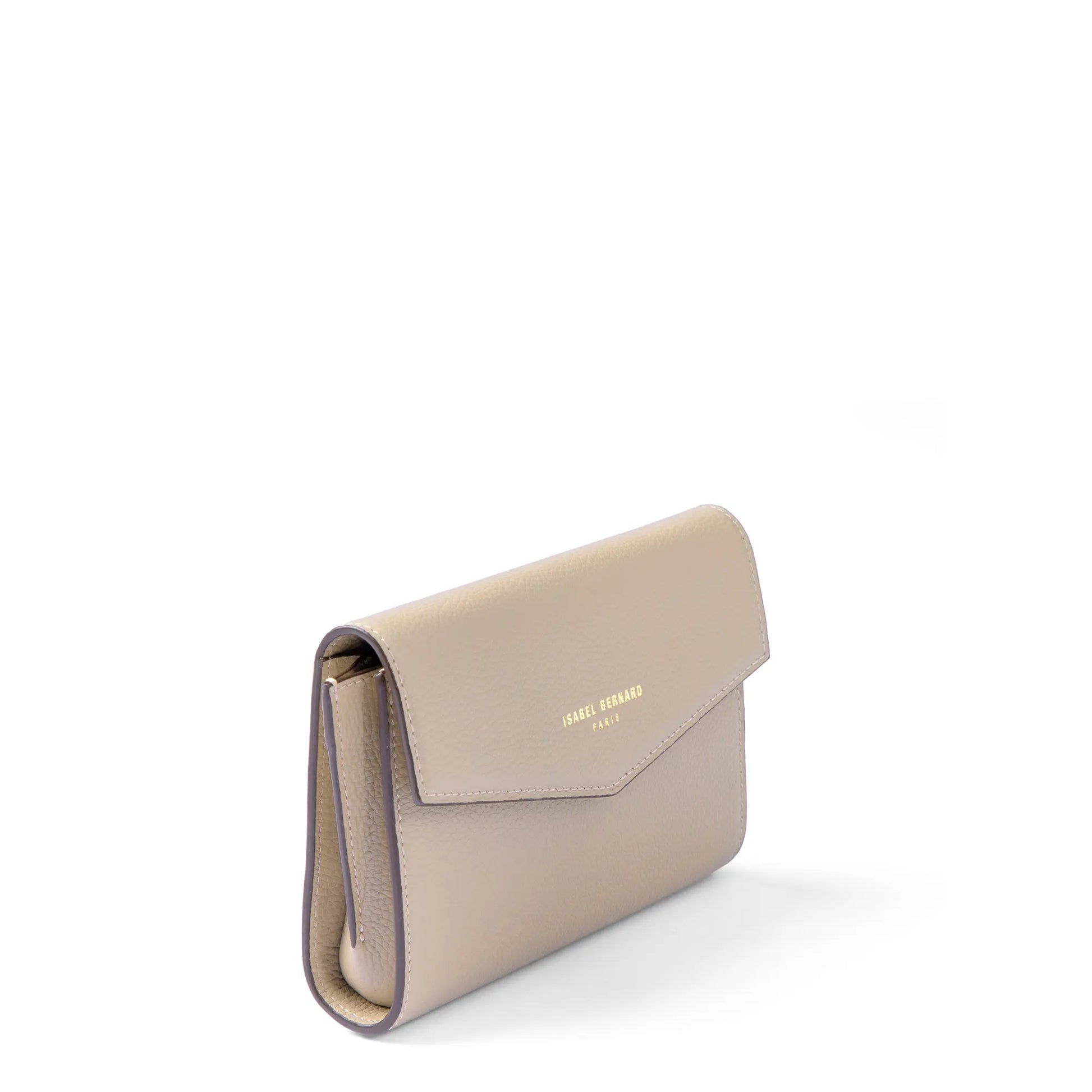 Isabel Bernard Honoré Lina Beige Clutch With Detachable Shoulder Chain IB21135-072