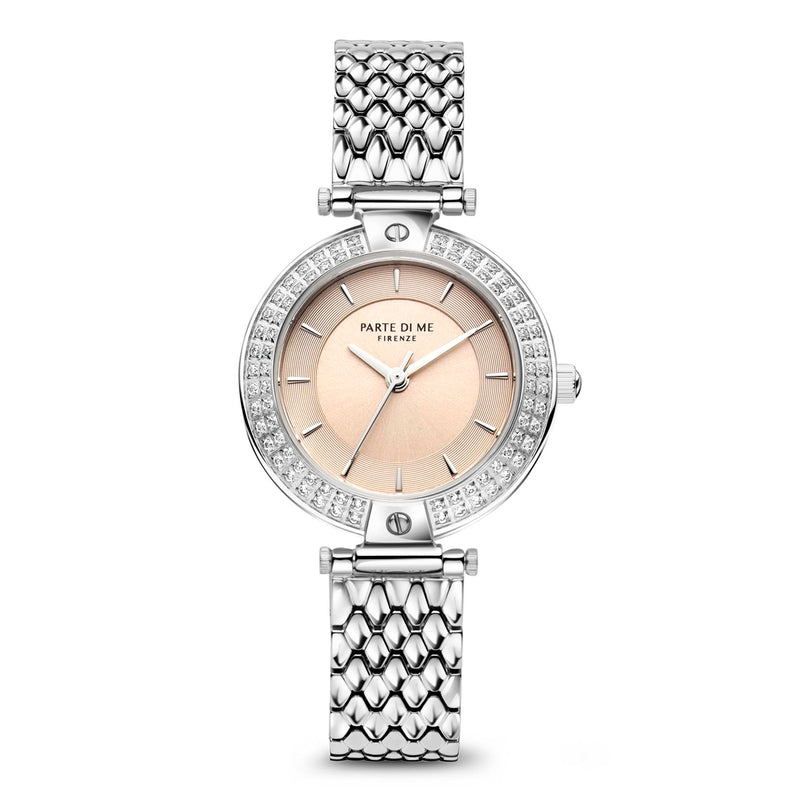 Parte Di Me Orologio Rond Dameshorloge Zilverkleurig en Taupe PDM09009-zoom-
