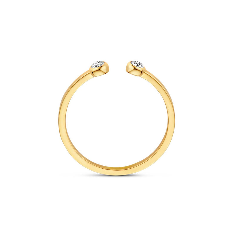 Isabel Bernard De la Paix Flavie 14 Karat Gold Ring With Diamond 0.08 Carat IBD330032-58-zoom-