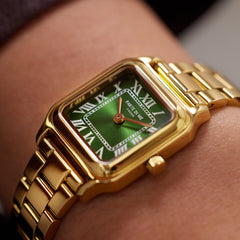 Parte di Me Orologio rectangular ladies watch gold and green PDM09034