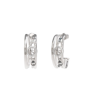 Guess 4G Light Silver Earrings JUBE05236JWRHT-U