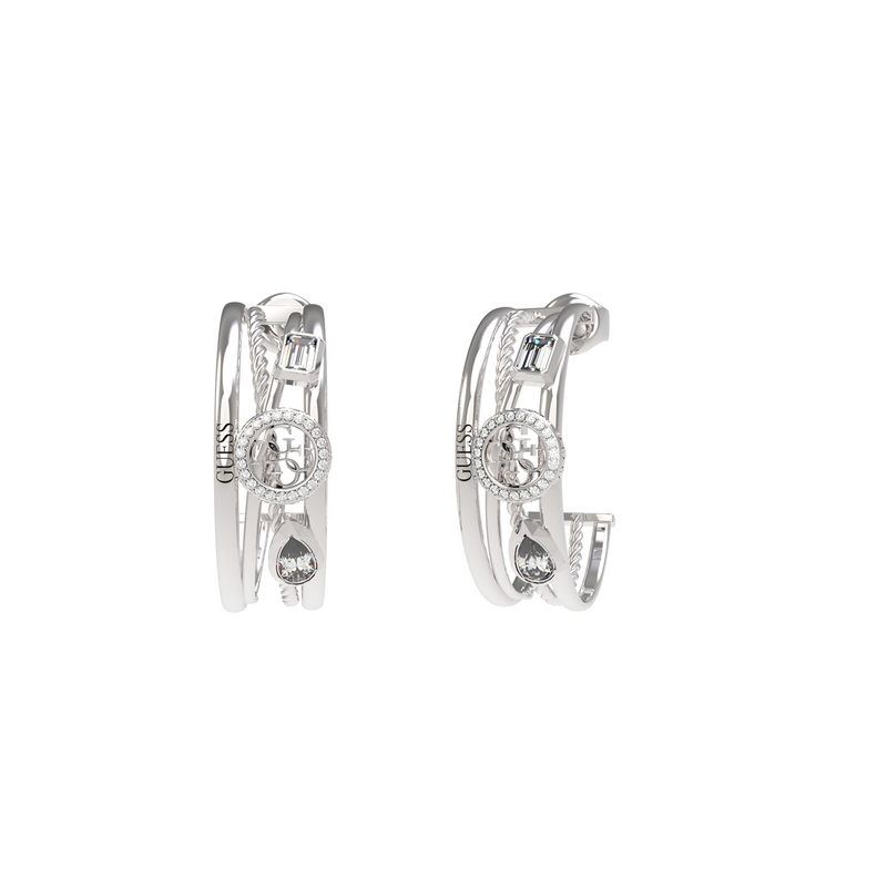 Guess 4G Light Silver Earrings JUBE05236JWRHT-U-zoom-