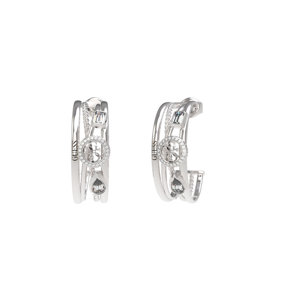 Guess 4G Light Silver Earrings JUBE05236JWRHT-U