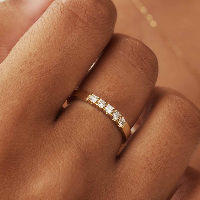 Isabel Bernard De la Paix Madeline 14 karaat gouden ring | diamant 0.20 ct | IBD330018-48-zoom-