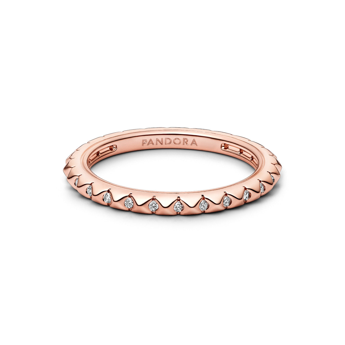 Pandora Me Pyramids Ring 182800C01-56with14 Carat RoseGold Plating