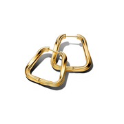 Pandora Essence Gold Plated Gedraaide Grote Driehoekige Oorringen 263876C00