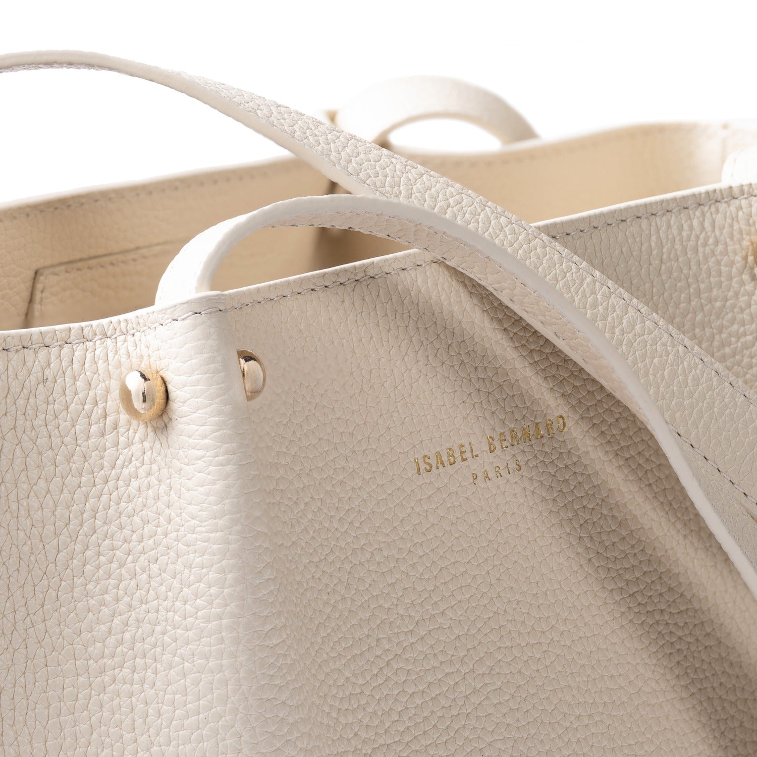 Isabel Bernard Honoré Nata Cream Leather Shopper of Calfskin Leather IB25086-070