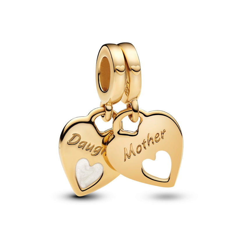 Pandora Moments 14 Karat Gold Plated Mother & Daughter Charms 769187C01-zoom-
