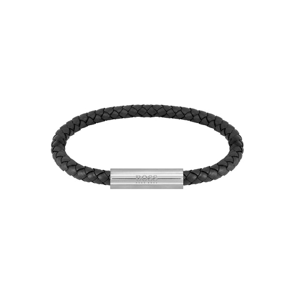 Hugo Boss BOSS Braided Leather Bracelet HBJ1580152 (Length: 19.00 cm)