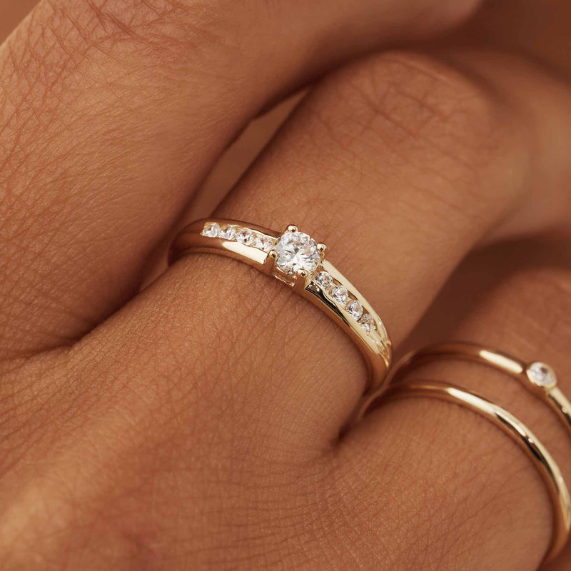 Isabel Bernard 14 Karaat Gouden Le Marais Estee Ring IB330069-50 (Maat: 50)-zoom-