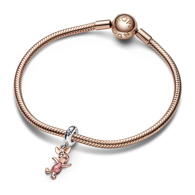 Pandora Disney 925 Sterling Silver Winnie The Pooh Piglet Charm 782208C01with14K RoseGold Plating-zoom-