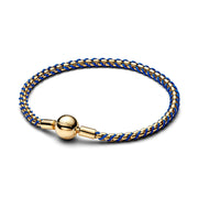 Pandora Moments Verguld Blue Cord Schakelketting Armband 563816C02