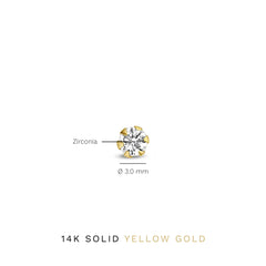 Isabel Bernard Le Marais De Buci 14 Carat Golden Ear Studs IB360234