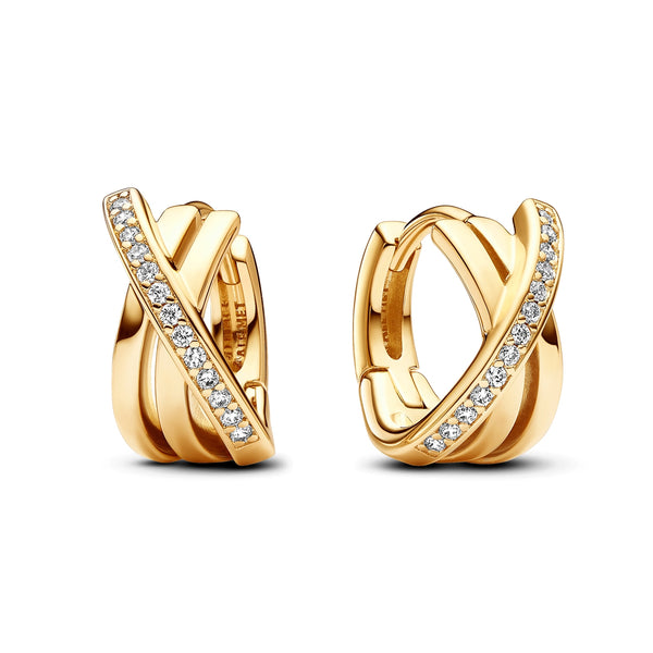 Pandora Signature Earstudwith14 Carat Gold Plating 263150C01