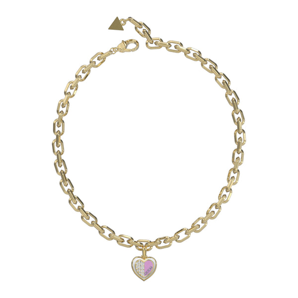 Guess LoveLy Guess Gold-coloured Necklace JUBN03033JWYGLCT-U