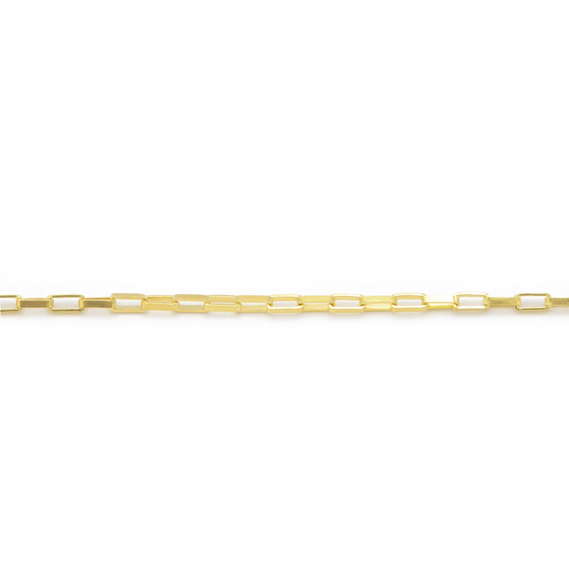 Karma 925 Sterling Silver Gold-coloured Square Chain Bracelet 94120 (Length: 16.50 - 19.00 cm)-zoom-