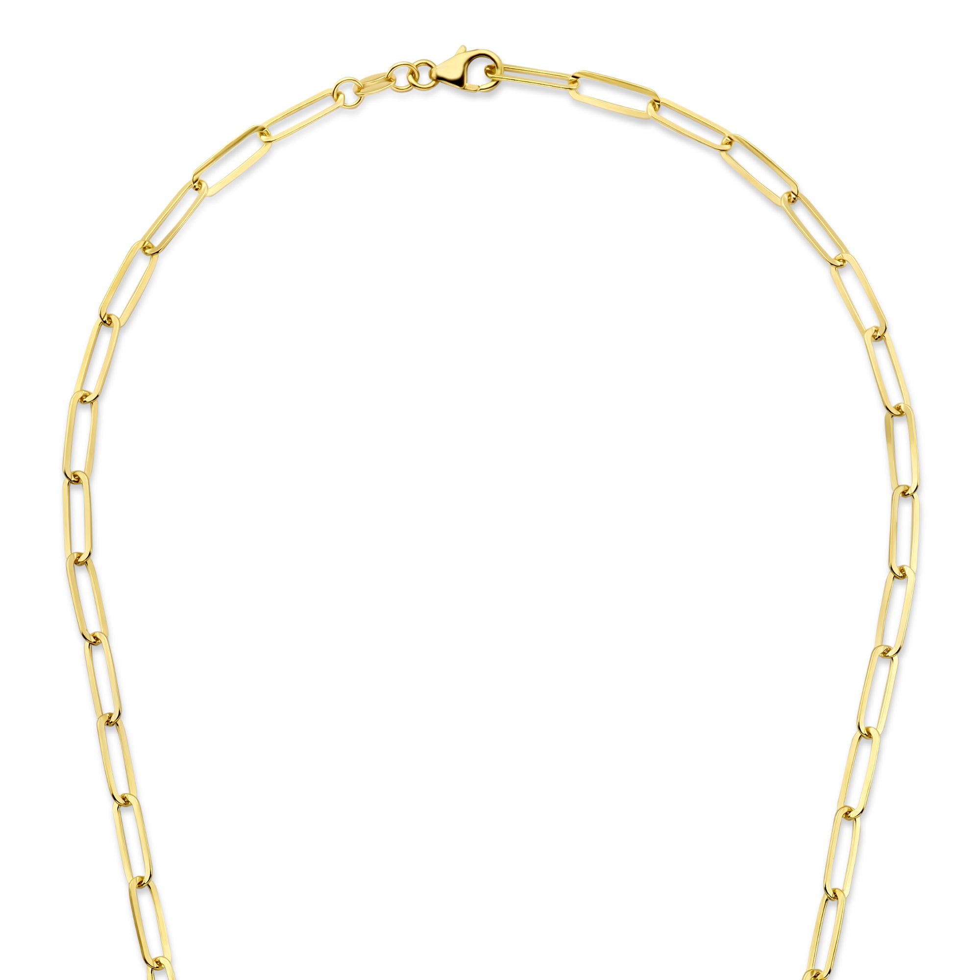 Parte Di Me Bibbiena Poppi Felice 925 Sterling Silver Gold Plated Schakel Necklace PDM34092