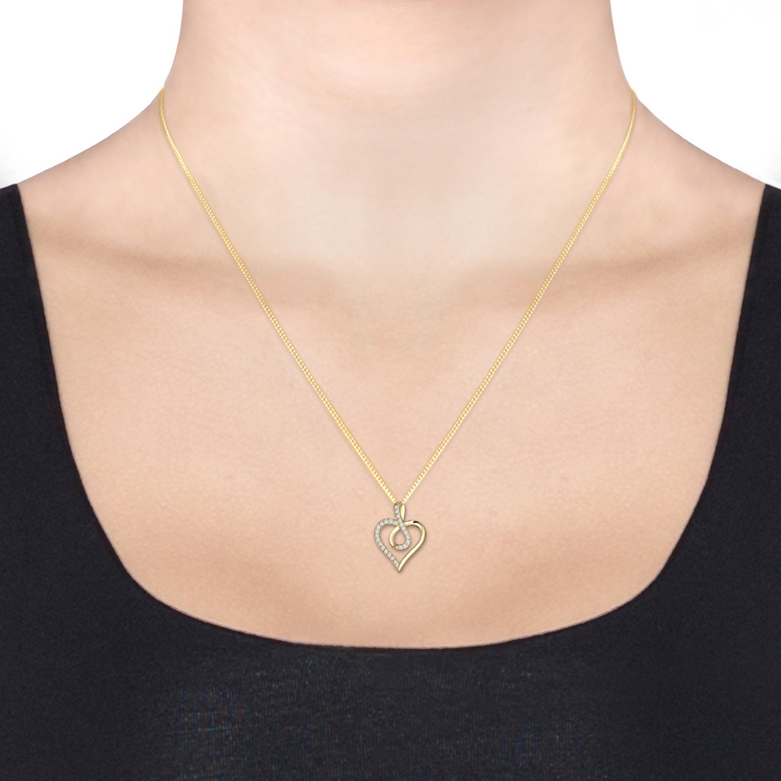 Elli 925 Sterling Silver Necklace with Zirconia 2004-BF-0007654-001