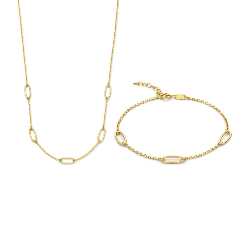 Beloro Jewels Regalo d'Amore 9 karaat gouden ketting en armband cadeauset BO90030-zoom-