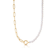 Ania Haie Pearl Power 925 Sterling Silver Gold-coloured Necklace AH-N043-01G