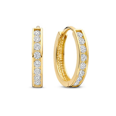 Isabel Bernard 14 Carat Golden Le Marais Tiphaine KlapHoop Earrings IB360200