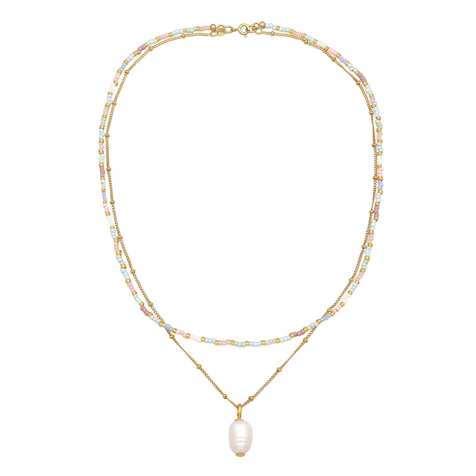 Elli 925 Sterling Silver Layered with Pearl 2004-BF-0008209-001