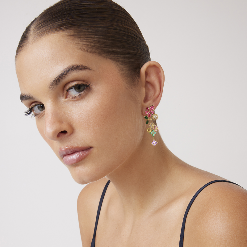 Guess Secret Garden Gold-coloured Earrings JUBE06030JWYGMCT-U-zoom-