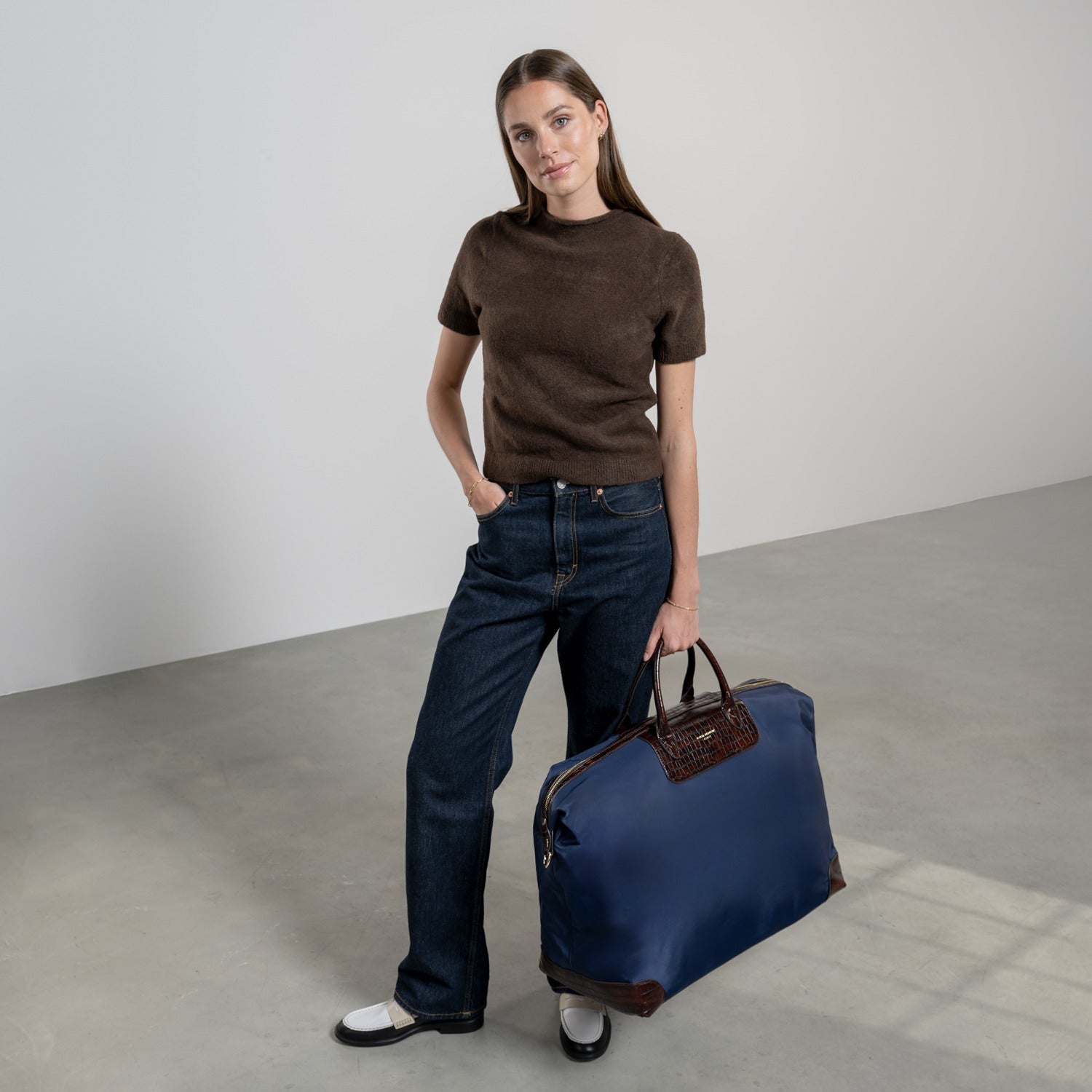 Isabel Bernard Du Louvre Colette Blue Weekend Bag Large IB20003-942