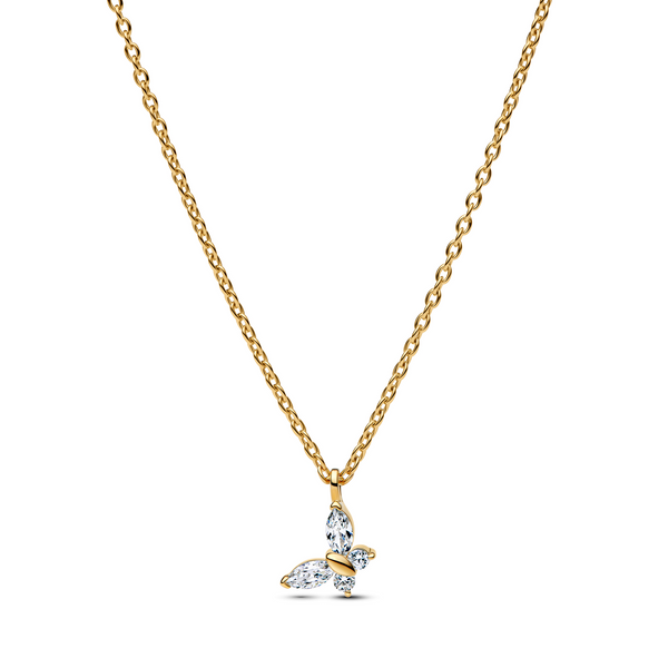 Pandora Timeless Gold Plated Butterfly Pendant Necklace 364267C01-45