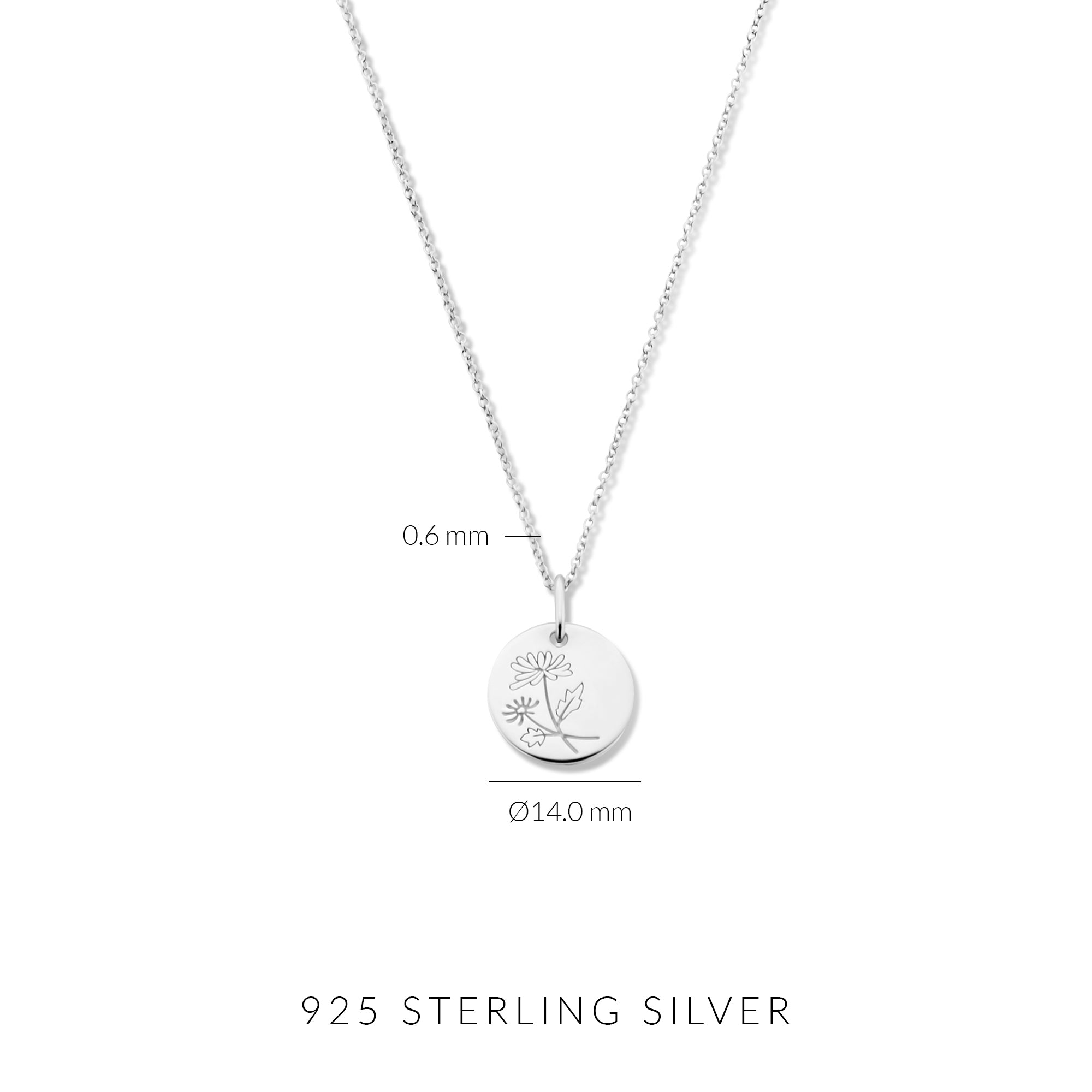 Violet Hamden Venus 925 Sterling Silver Necklace with Birthflower VH340026-NOV