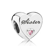 Pandora Silver Zuster Hart Charm 791946PCZ