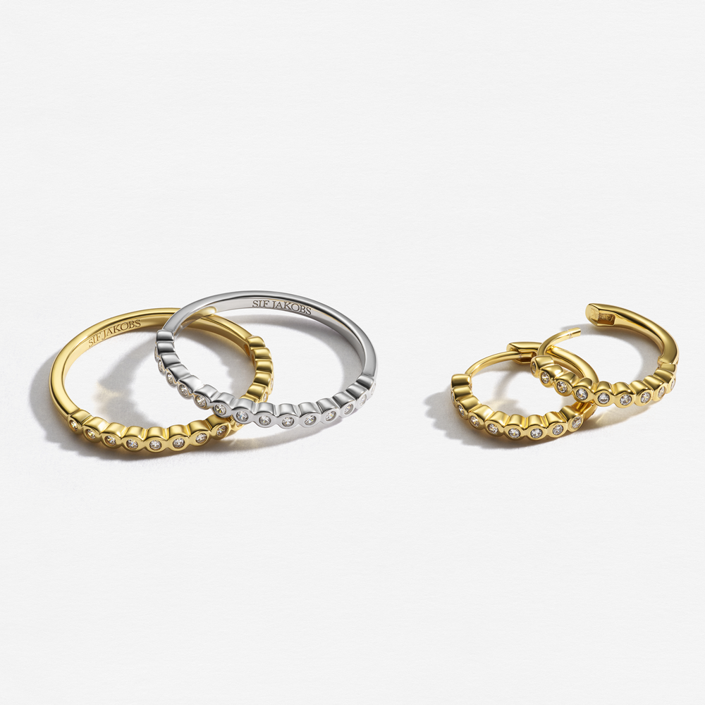Sif Jakobs Gold Plated Sarzana Earrings SJ-E2750-CZ-YG