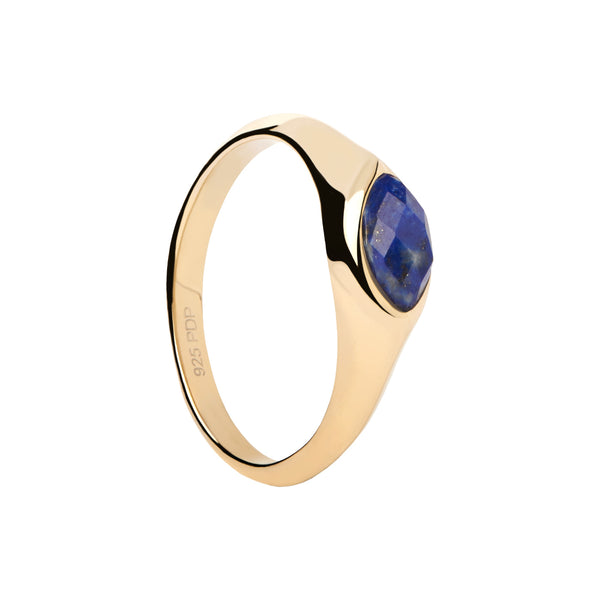 P D Paola Vanilla 925 Sterling Zilveren Ring AN01-A49 Gold Plated