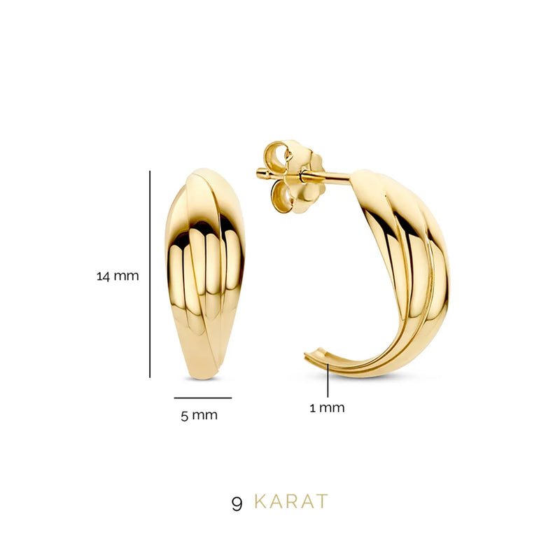 Beloro Jewels Della Spiga Emilia 9 Karaat Creolen BO360033-zoom-