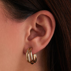 Beloro Jewels Della Spiga Mariela 9 karat gold hoop earring (20 mm) BO360100