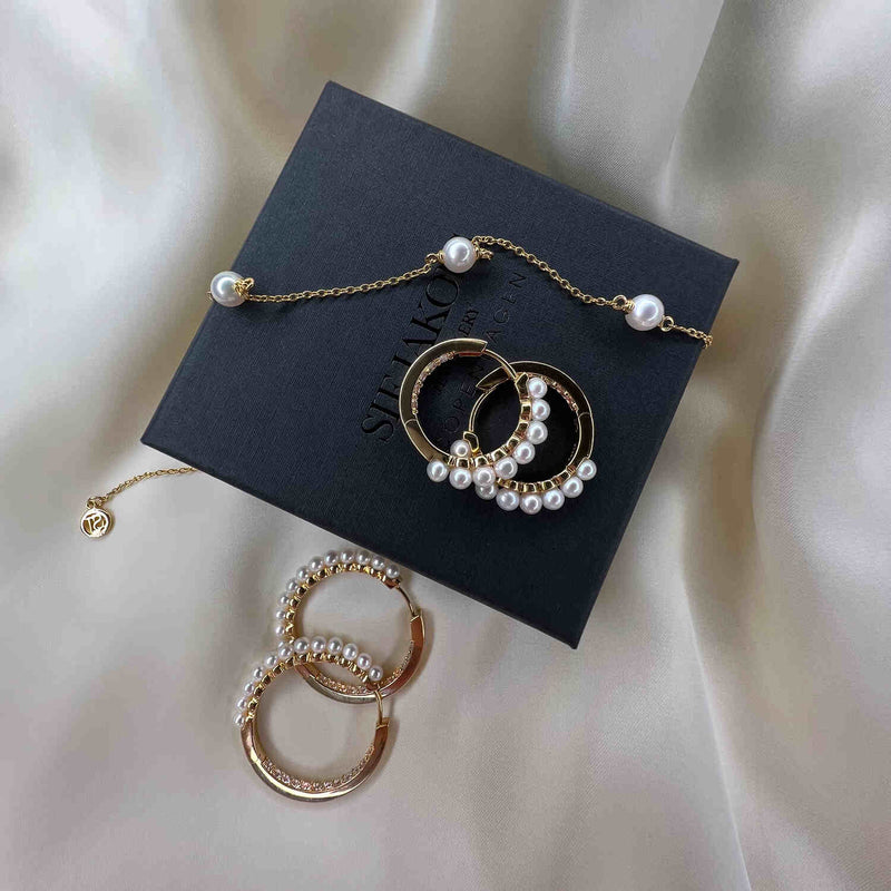 Sif Jakobs Padua 925 Sterling Silver Gold Coloured Cinq SJ-N22225-P-YG-zoom-