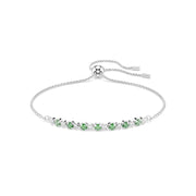 Swarovski Matrix Tennis Zilveren Armband met Groene Accenten 5758987