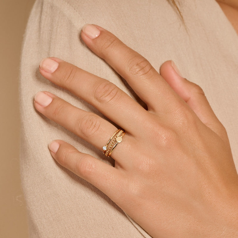 Blush 14 Karaat Gouden Ring1198YZI/46 (Maat: 46)-zoom-