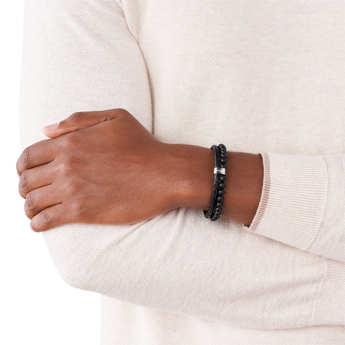 Fossil Zwarte Vintage Casual Armband JF02763040 (Lengte: 18.00 - 19.50 cm)