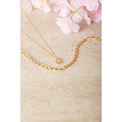 P D Paola Mini Letters 18 karat gold plated Necklace CO01-512-U