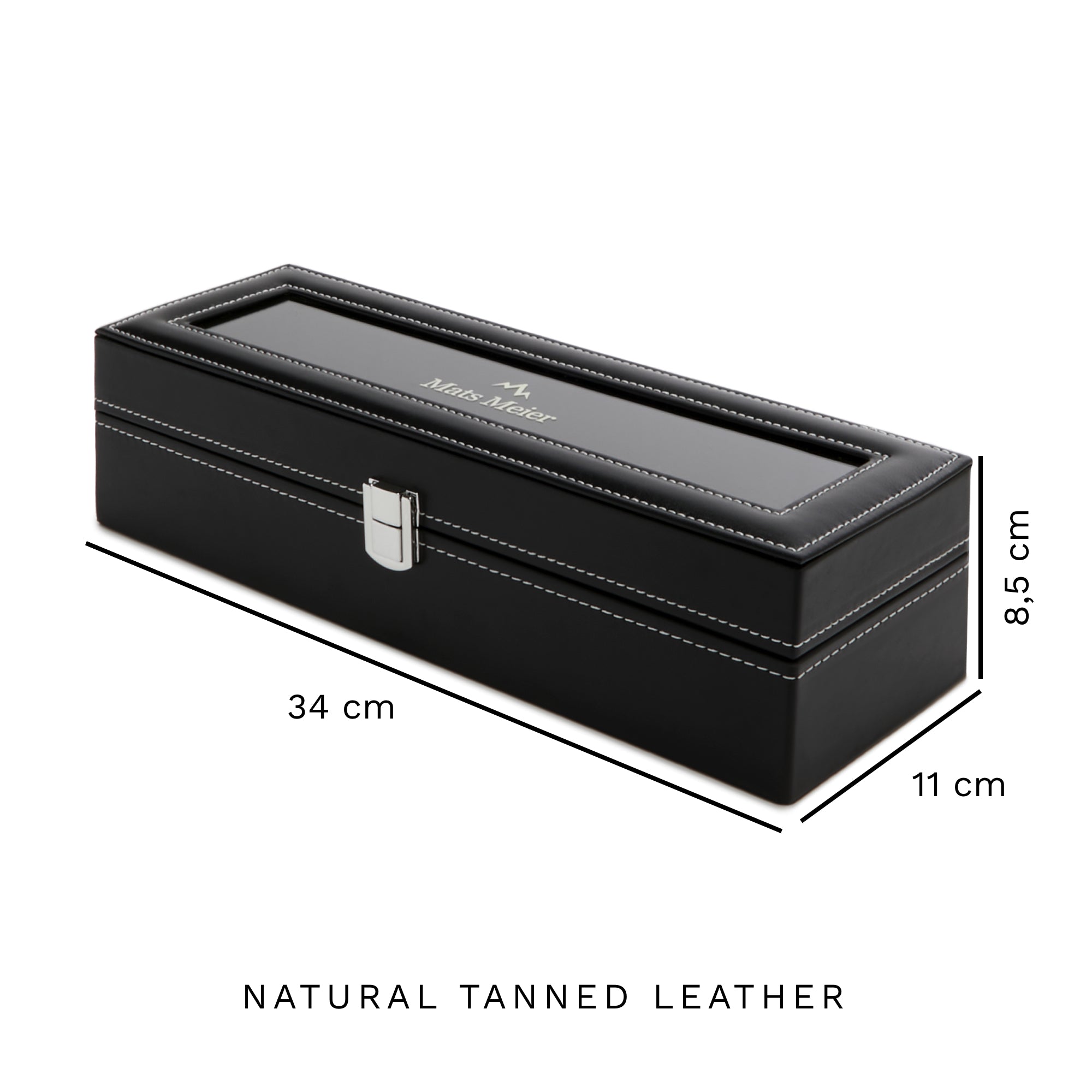Mont Fort Zwarte Horlogebox voor 6 Horloges Horlogedoos MM