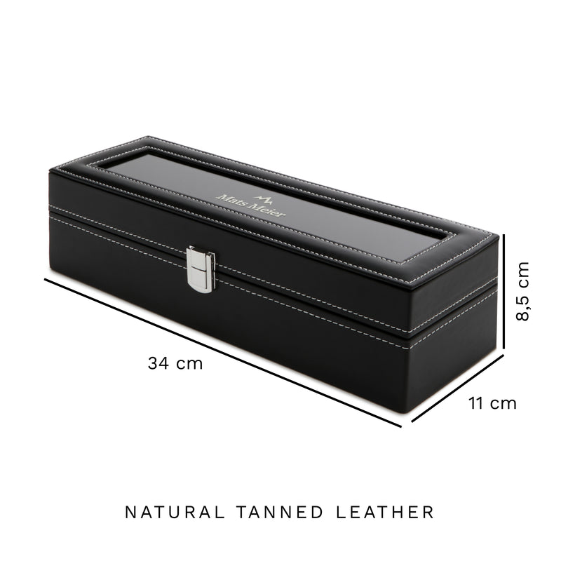 Mats Meier Mont Fort Zwarte Horlogebox voor 6 Horloges MM-Watchbox-1915-zoom-