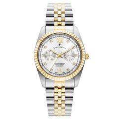 Jacques du Manoir Inspiration Multifunction Silver and Gold-Coloured Stainless Steel Unisex Watch JWN06102