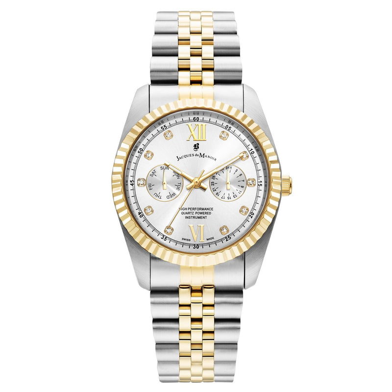 Jacques du Manoir Inspiration Multifunction Zilver- en Goudkleurig Stalen Unisex Horloge JWN06102-zoom-