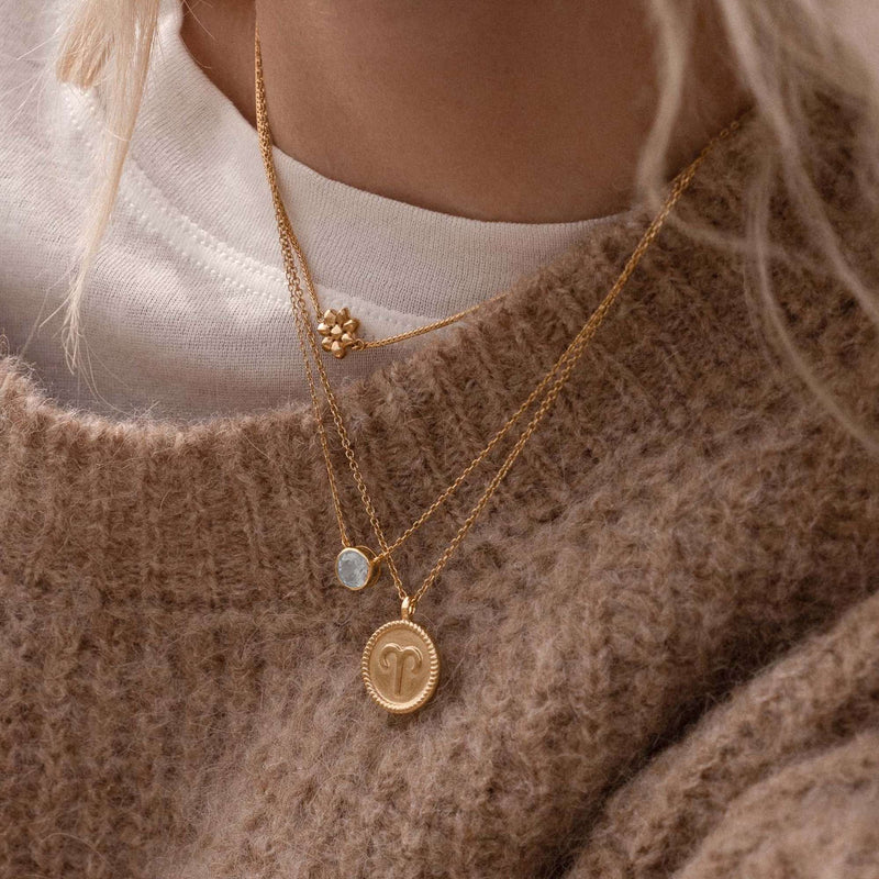 Violet Hamden Venus 925 Sterling Zilveren Gold Plated Ketting met Geboortesteen VH340010-JUN-zoom-