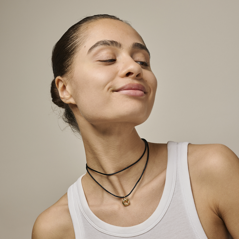 ENAMEL Copenhagen Recycled 925 Sterling Silver Gold Plated Necklace N144G-zoom-