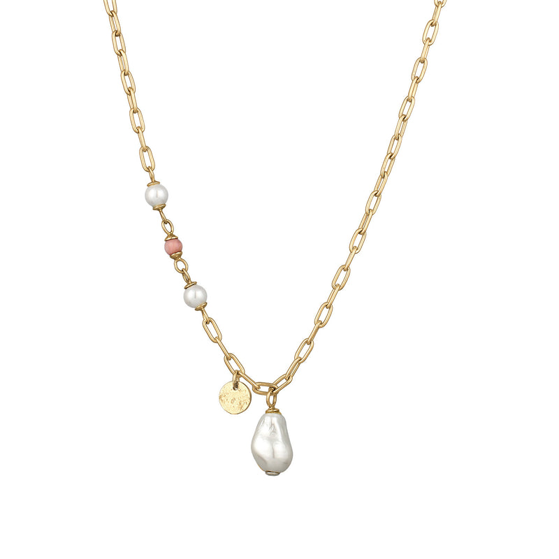 Elli 925 Sterling Silver Pearl Necklace Gold plated 2004-BF-0008270-001-zoom-